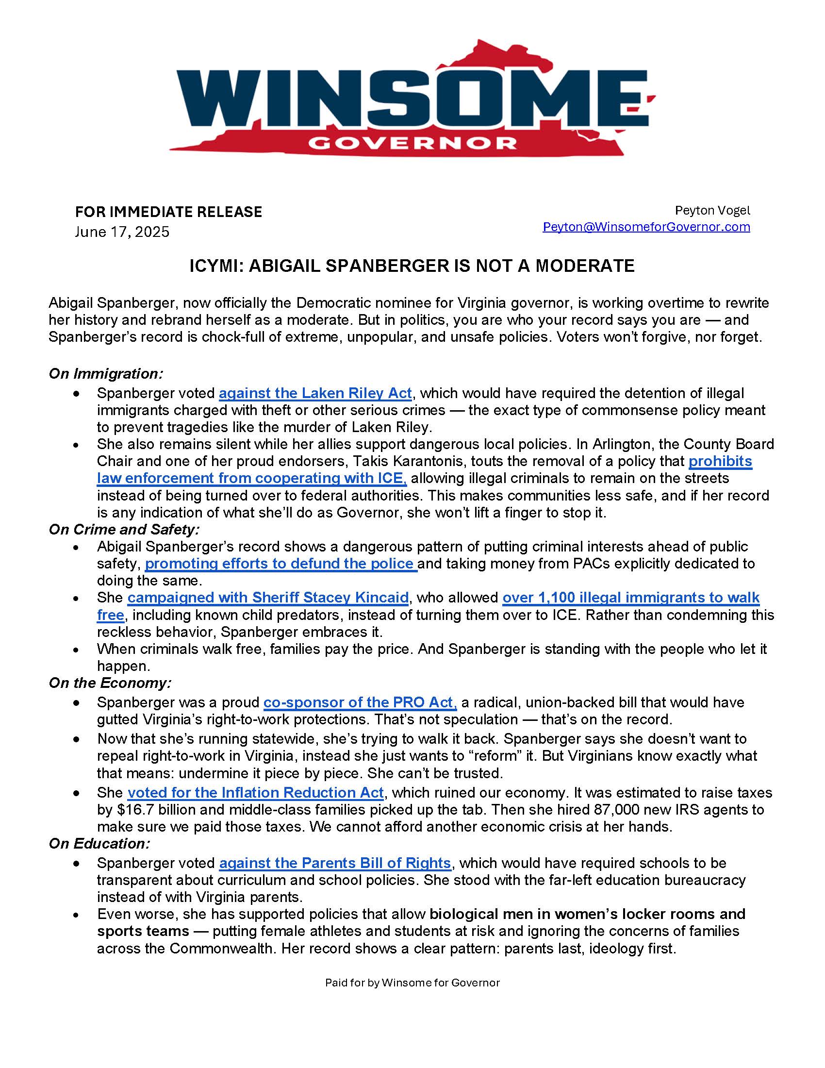 Spanberger is not a Moderate | Hanover County Republican Committee